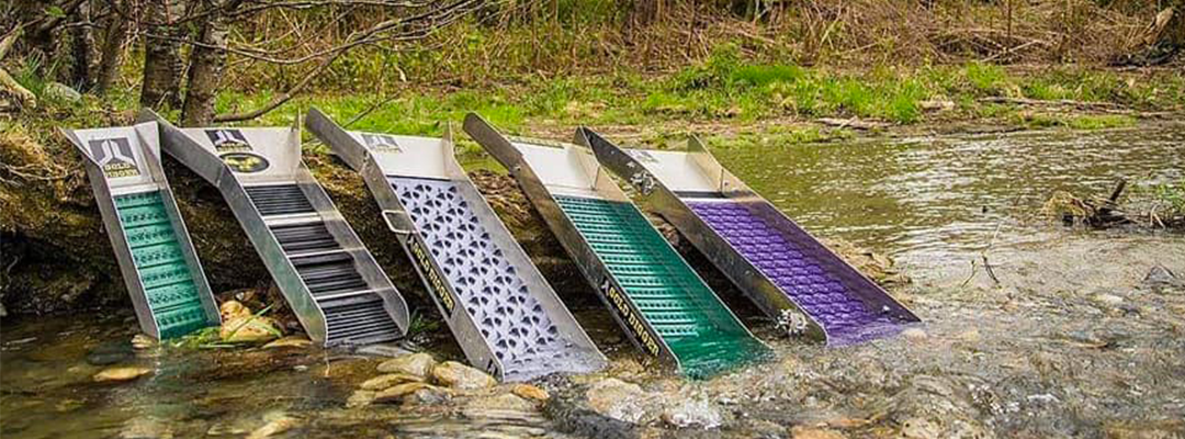 Un sluice ou une rampe de lavage pour trouver de l'or : fonctionnement