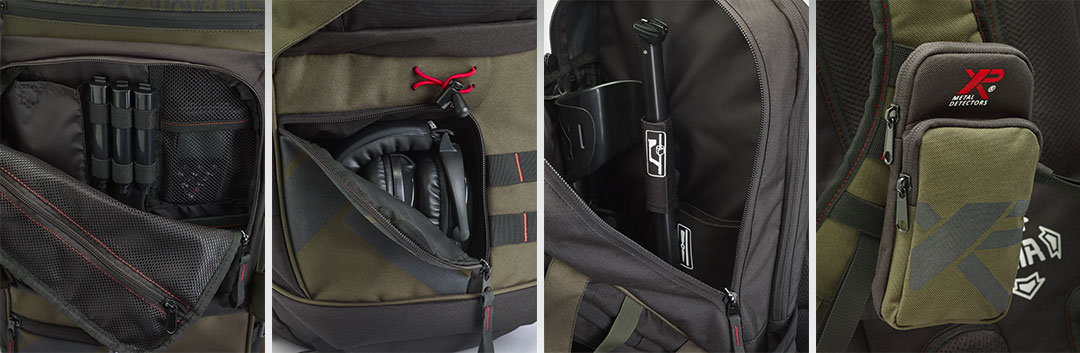 Différentes poches sécurisées offertes par le sac à dos XP Backpack 280